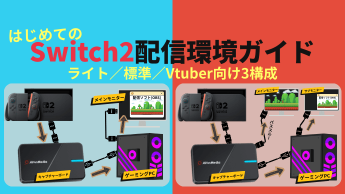 Switch2配信環境の作り方｜おすすめ構成例3パターン【初心者～配信者 